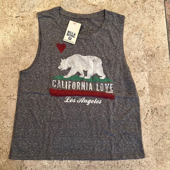 NWT billabong California live Los Angeles bear tank - Picture 2 of 2